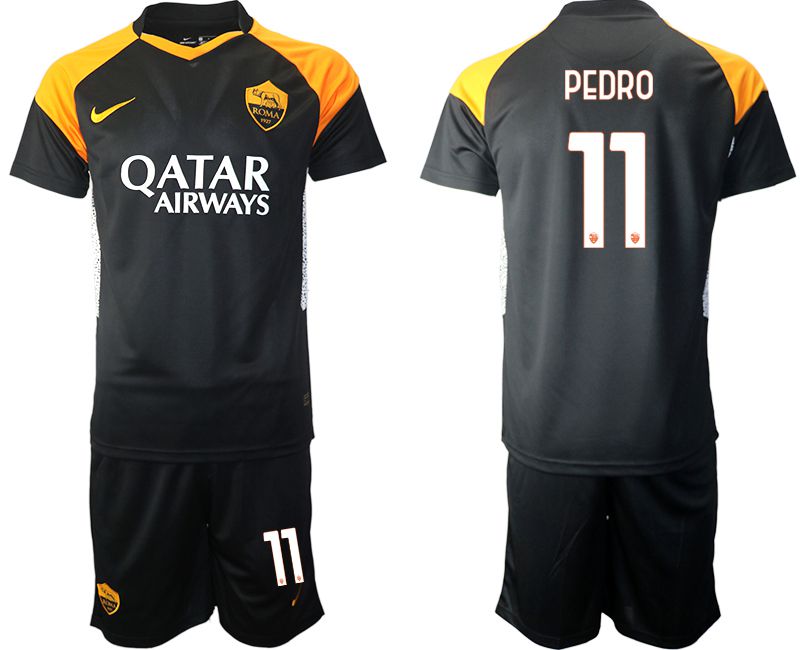 Men 2020-2021 club Rome away #11 black Soccer Jerseys->rome jersey->Soccer Club Jersey